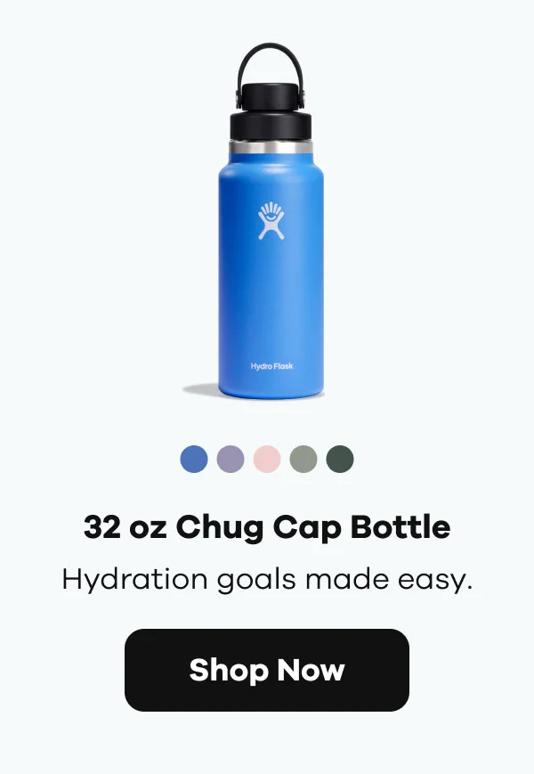 32 oz Chug Cap Bottle. Hydration goals made easy. | Shop Now