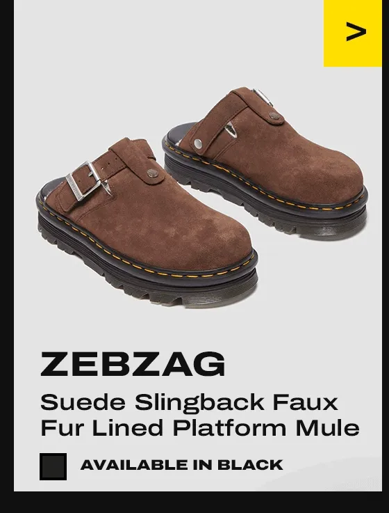 Zebzag Suede Slingback Faux Fur Lined Platform Mule