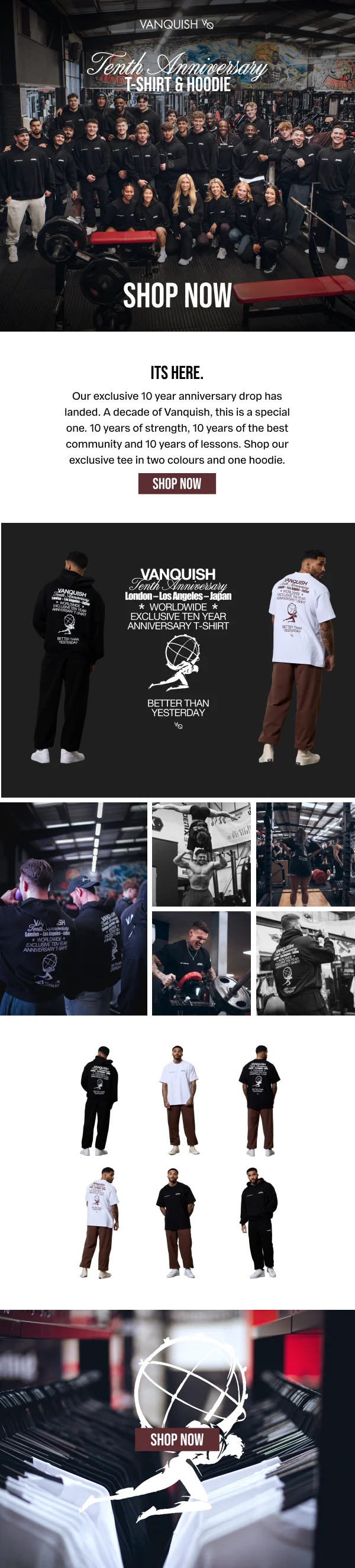 Shop 10 year anniversary now
