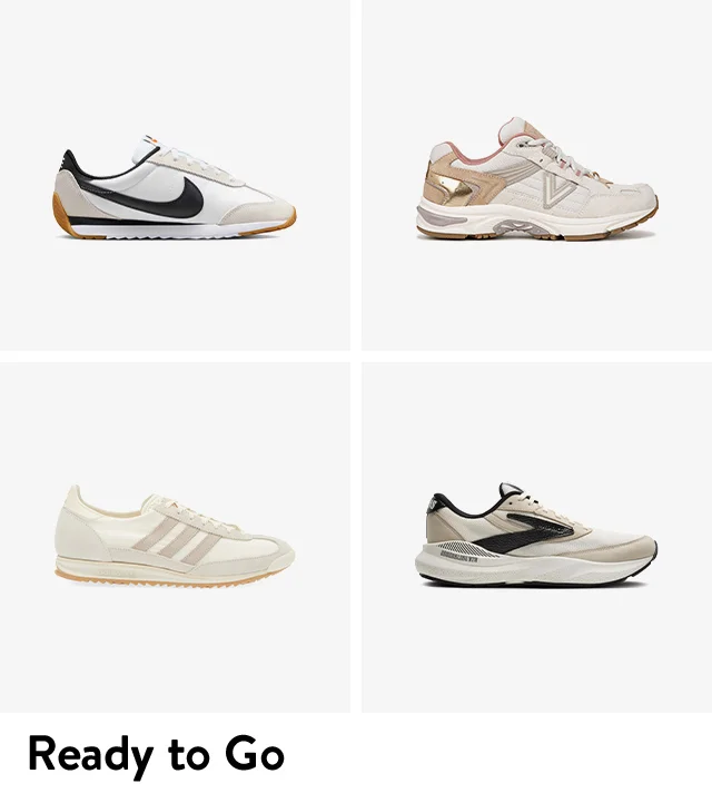 Sneakers in neutral hues.