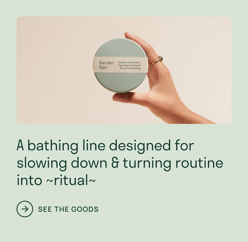A bathing line designed for slowing down & turning routine into ritual