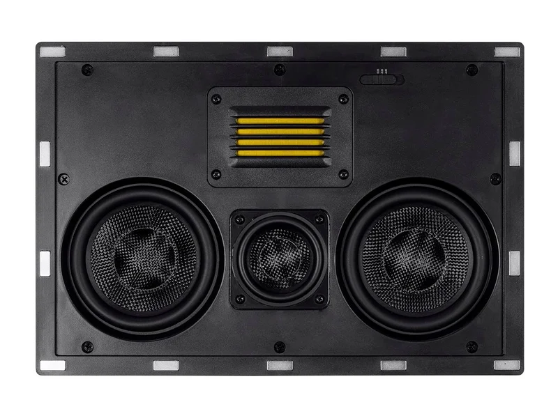 Monoprice Amber In-Wall Speaker Center Channel Dual 5.25-inch 3-way Carbon Fiber with Ribbon Tweeter (single)