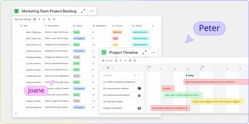 Tables and Timelines Image