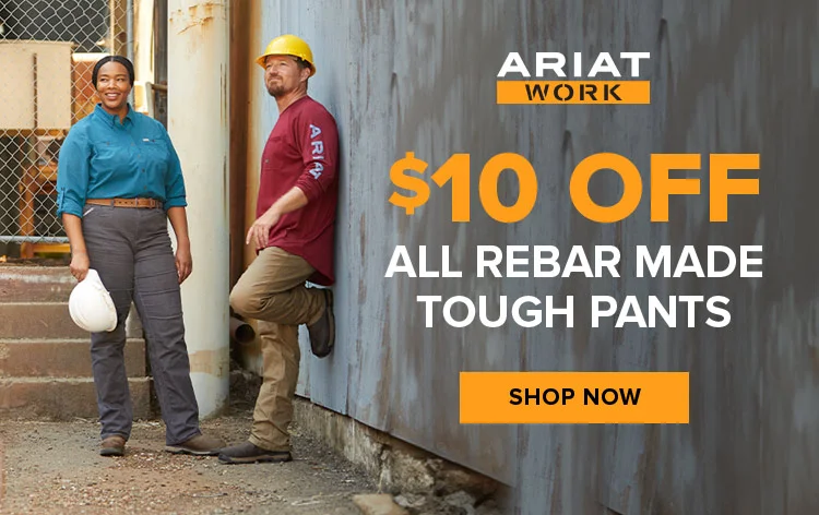$10 OFF ALL REBAR MADE TOUGH PANTS | SHOP NOW