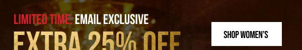 Extra 25% off Shop Women's