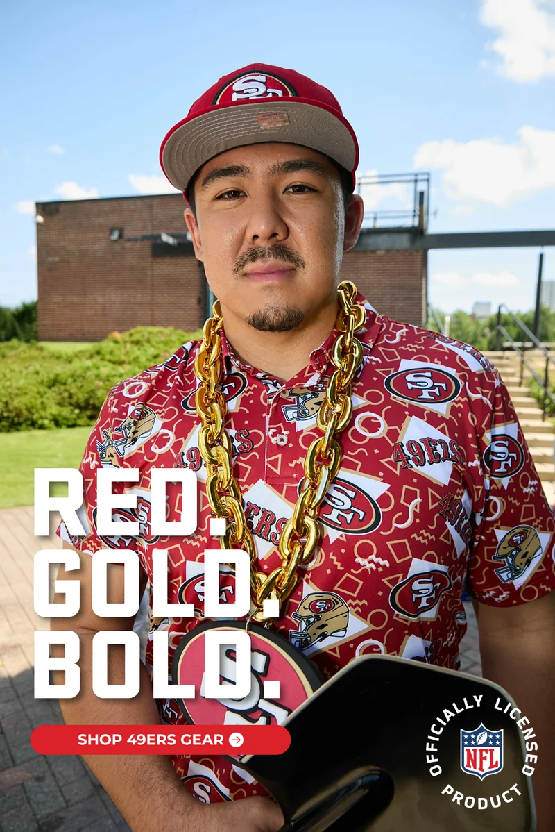 RED. GOLD. BOLD. Shop 49ers Gear.