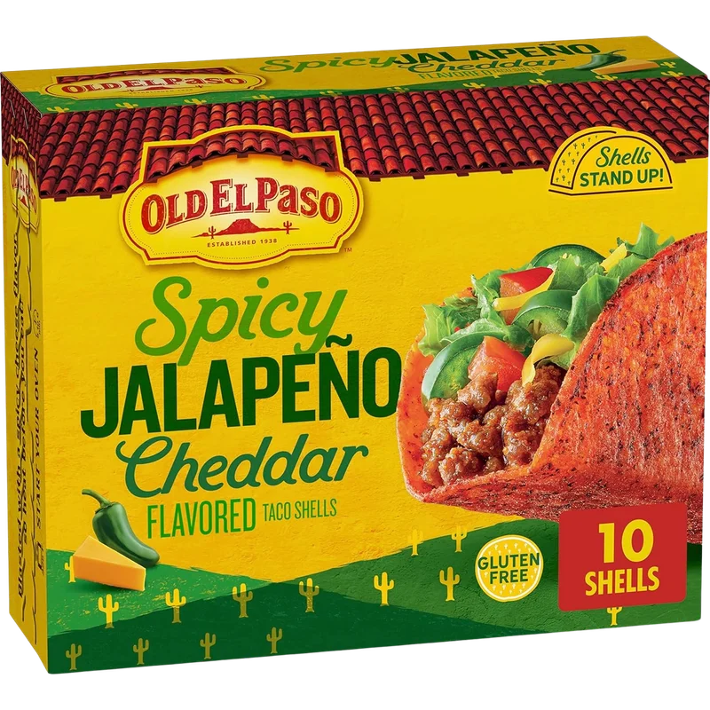 Image of Old El Paso Stand 'n Stuff Taco Shells - Spicy Jalapeño Cheddar (10 CT)