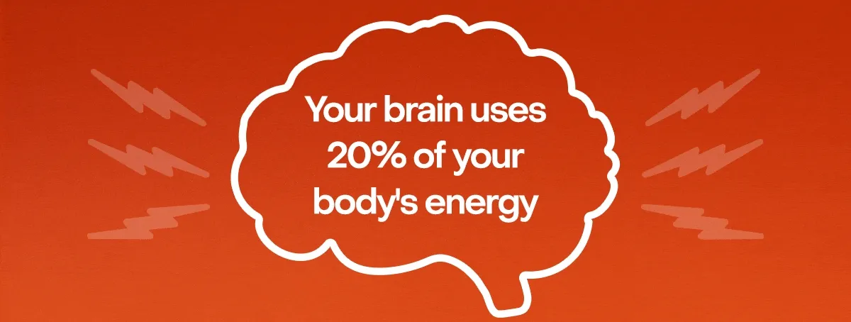 Your brain uses 20% of your body's energy