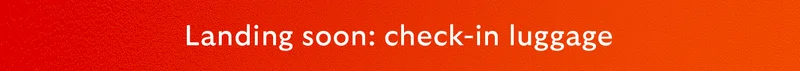 Landing soon: check-in luggage
