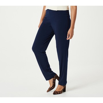 Susan Graver Essentials Reg Liquid Knit Straight Leg Pants