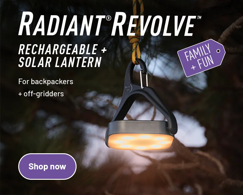 Radiant® Revolve™ Rechargeable + Solar Lantern