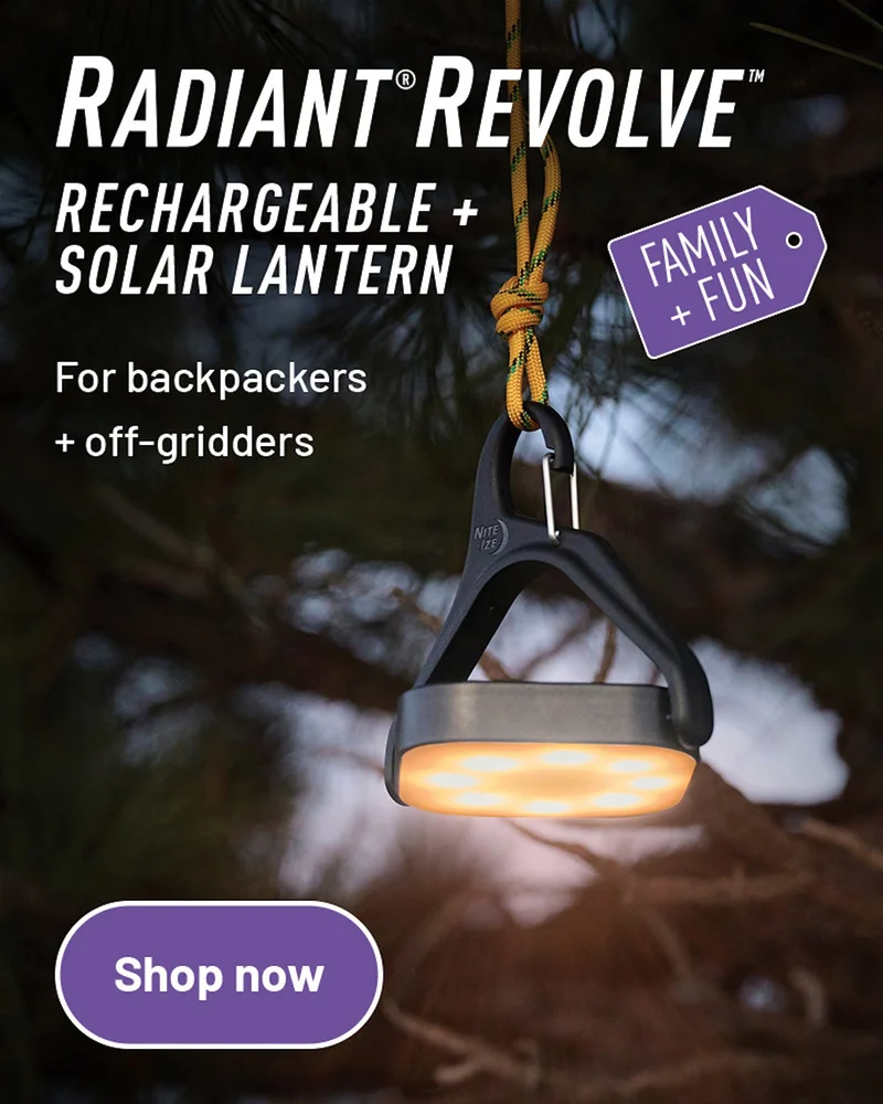 Radiant® Revolve™ Rechargeable + Solar Lantern