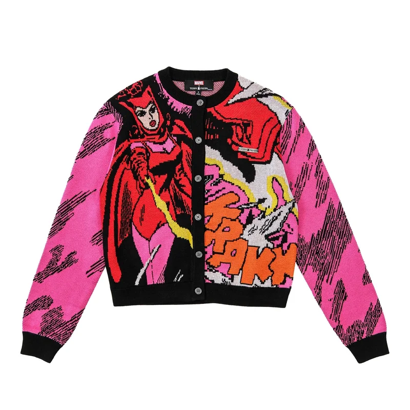 Image of Scarlet Witch Jacquard Cardigan