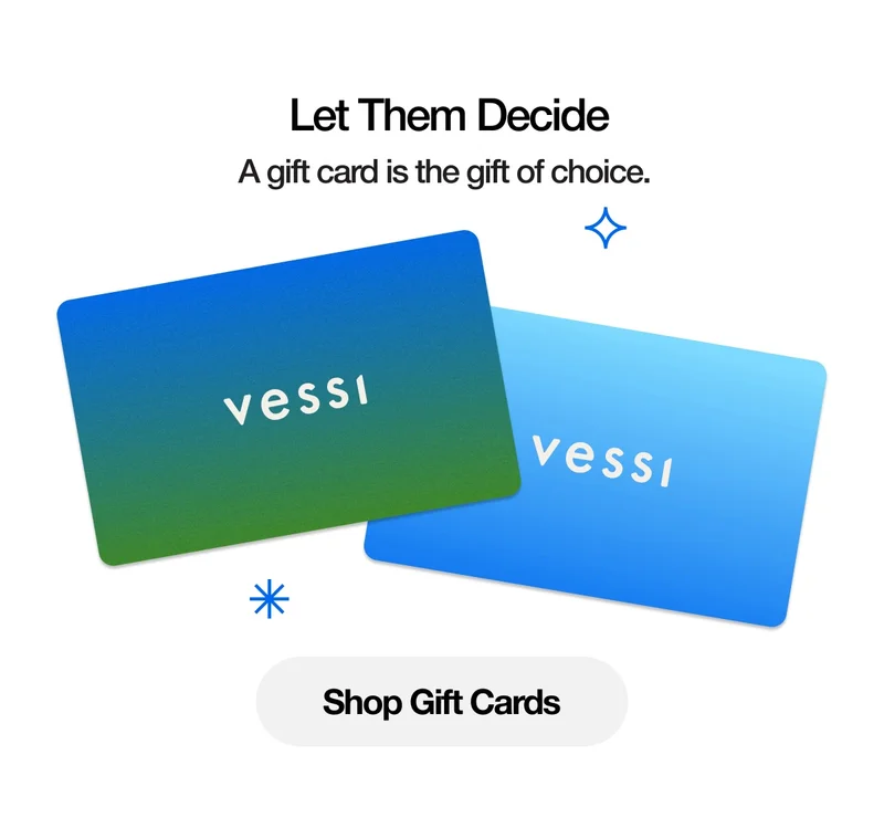 Let Them Decide. A gift card is the gift of choice. Shop Vessi Gift Cards.