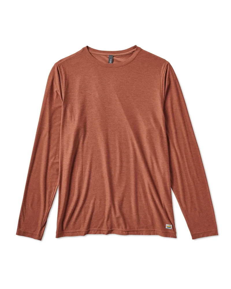 Image of Long Sleeve Strato Tech Tee | Copper Heather
