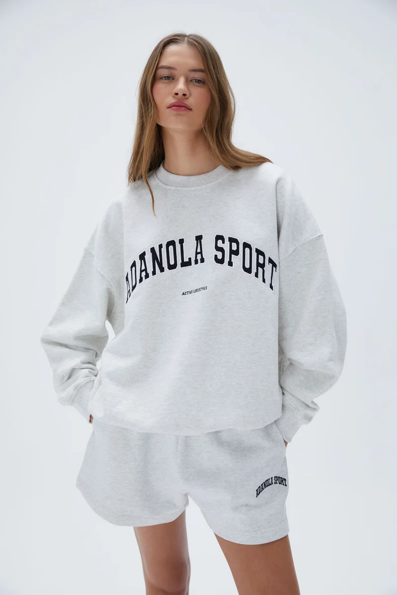 Image of AS Oversized Sweatshirt - Light Grey Melange