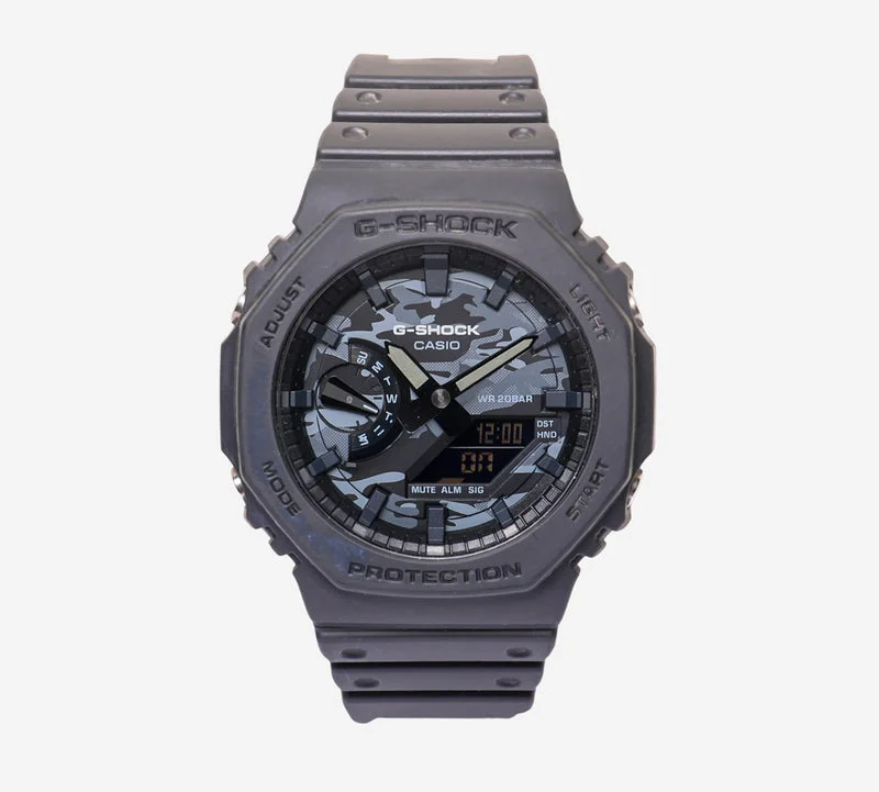 Casio Rewound G-Shock Gray and Camouflage Quartz Digital Watch 40mm