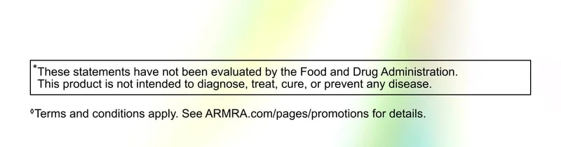 *These statements have not been evaluated by the Food and Drug Administration. This product is not intended to diagnose, treat, cure, or prevent any disease. ◊Terms and conditions apply. See ARMRA.com/pages/promotions for details.