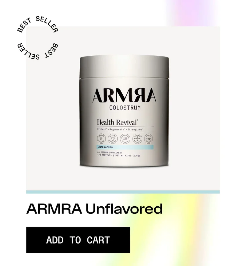 BEST SELLER ARMRA COLOSTRUM Health Revival UNFLAVORED ARMRA Unflavored ADD TO CART
