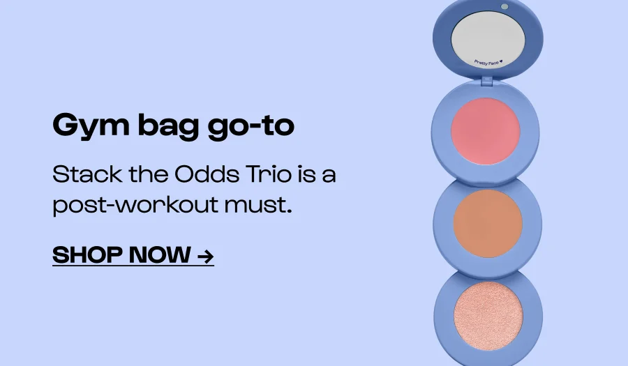 Gym bag go-to Stack the Odds Trio is a post-workout must. Shop Now →