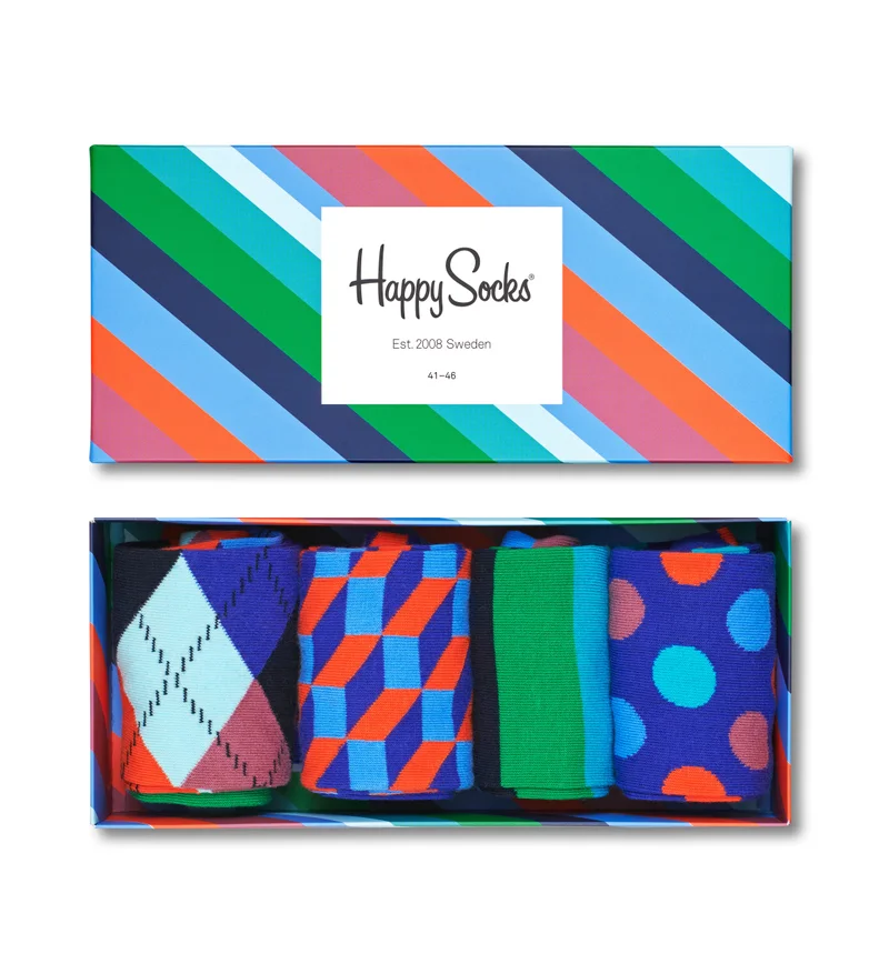 4-Pack Stripe Socks Gift Set