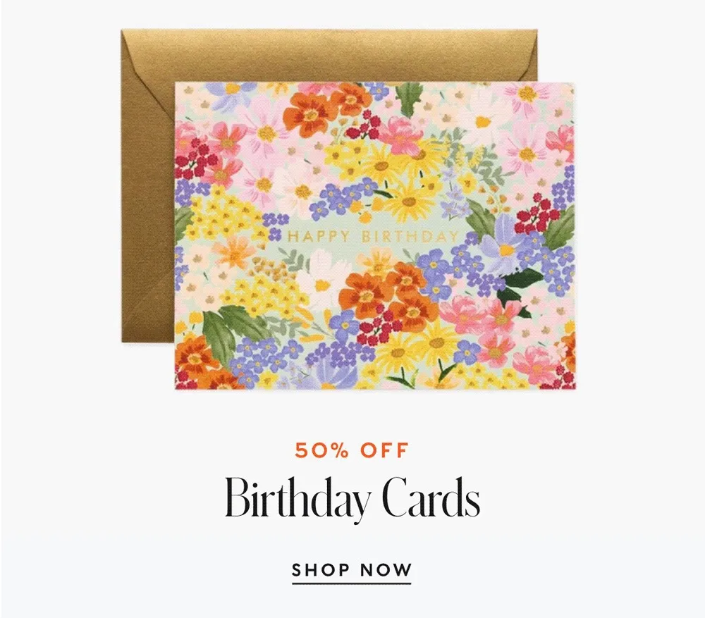 50% Off Birthday Cards