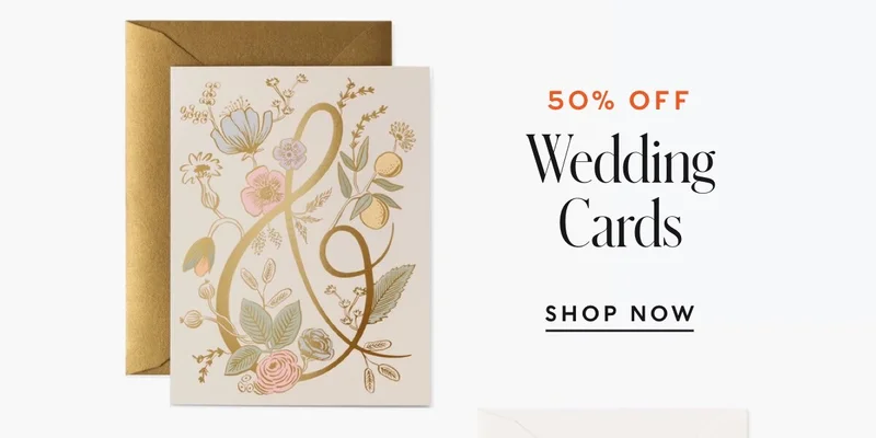 50% Off Wedding Cards