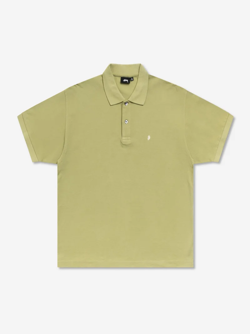 Image of Stussy Classic Pique Polo - Leaf