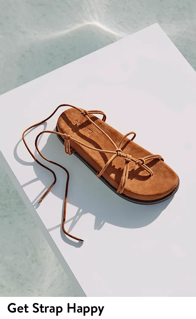 Flat and heeled sandals with slender straps.