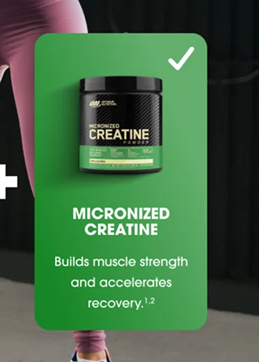 Micronized Creatine builds muscle strength and accelerates recovery