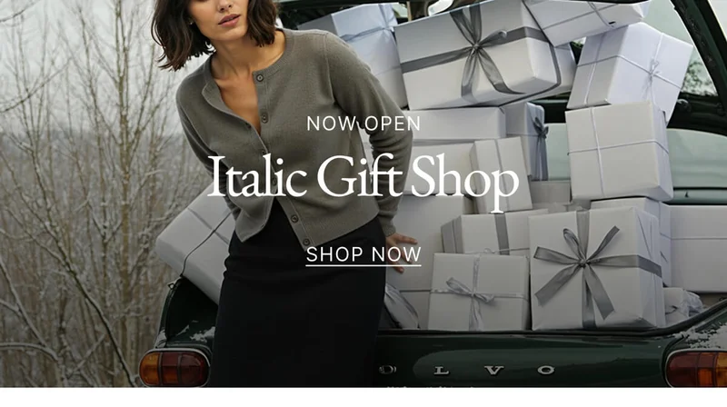 NOW OPEN Italic Gift Shop SHOP NOW