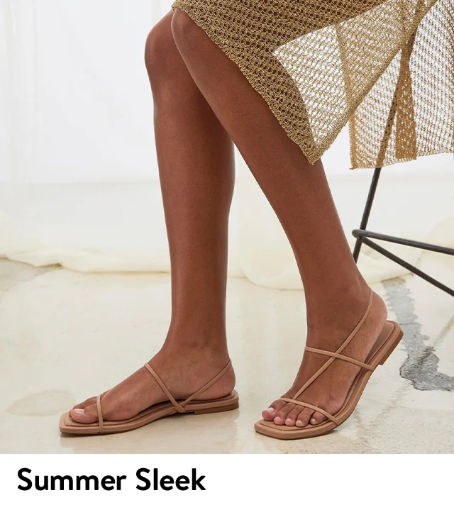 Strappy flat Steve Madden sandals.