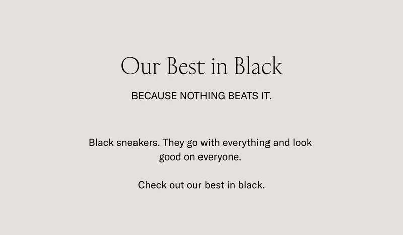 Our Best in Black | Because nothing beats it.