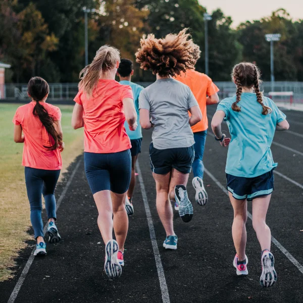 Group of runners on a track
