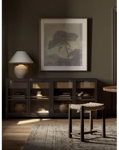 Carly Curio Sideboard-Black / 79"W