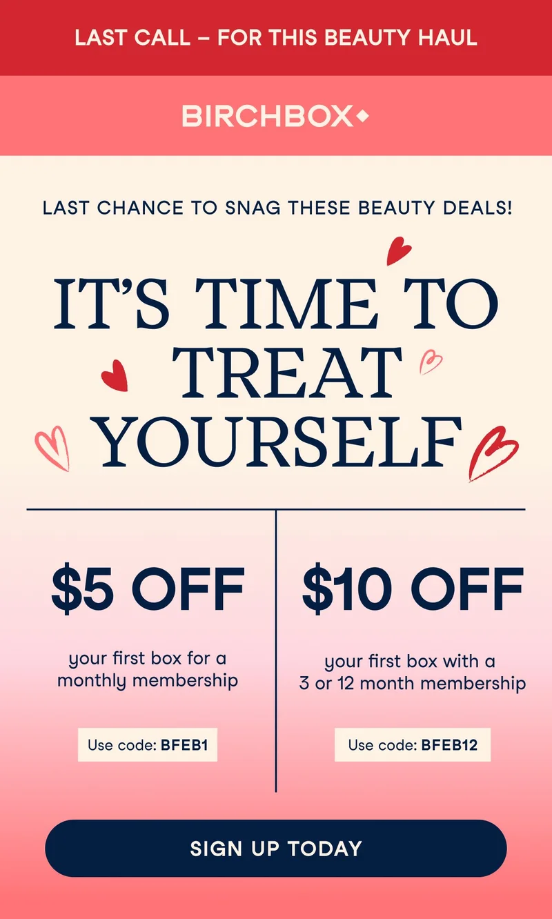 It's time to treat yourself!