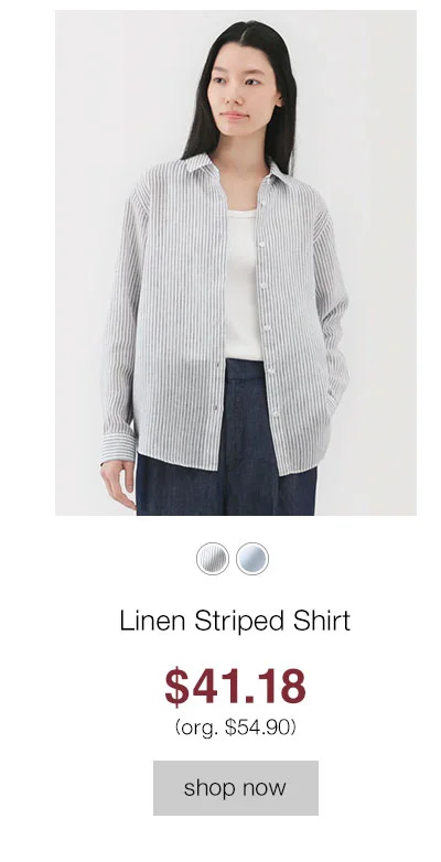 Shop Women's Linen Striped Shirt