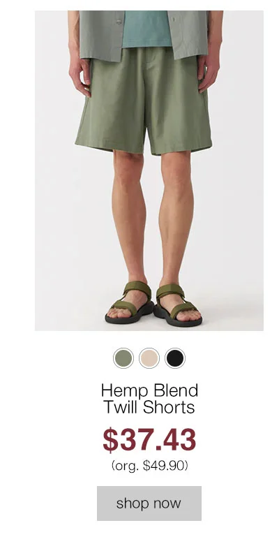 Shop Men's Hemp Blend Twill Shorts