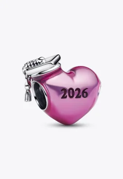 Graduation 2026 Pink Heart Charm