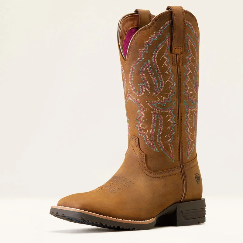 Hybrid Ranchwork Wide Square Toe Western Boot