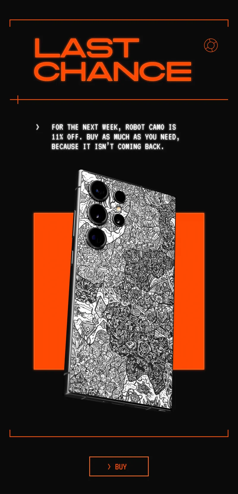 Get 11% off Robot Camo