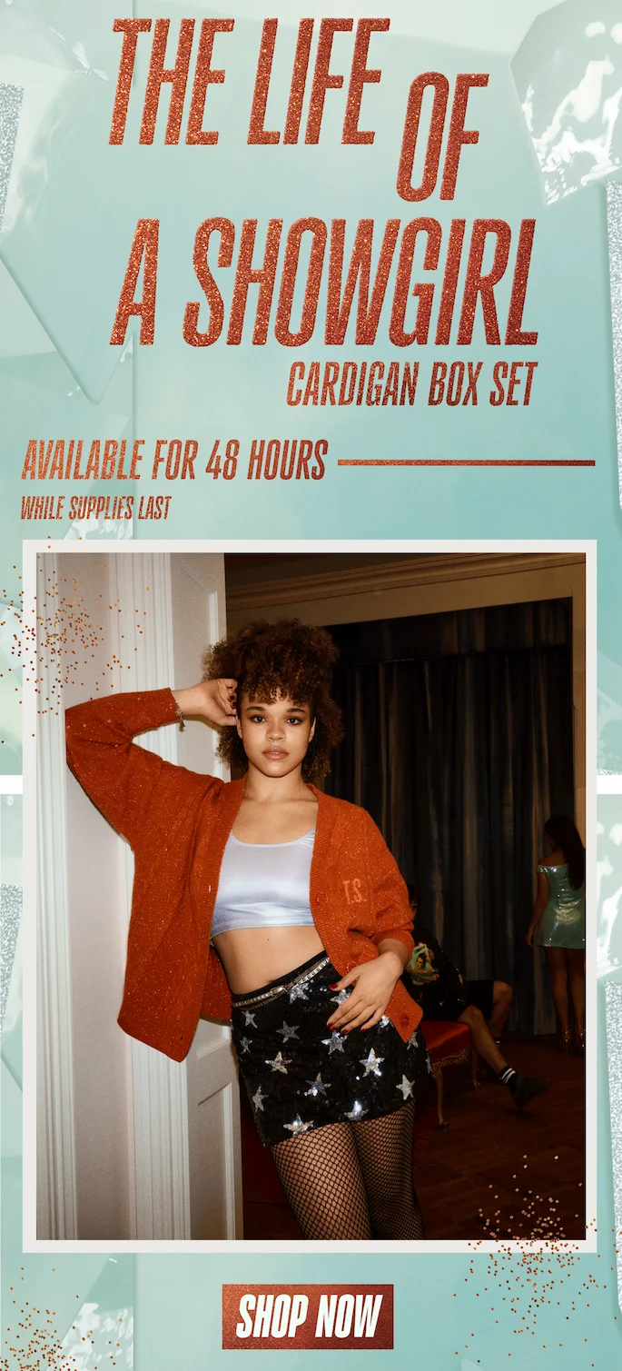 The Life of a Showgirl Cardigan Box Set. Available for 48 hours while supplies last. Shop now.