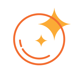 An icon representing that is easy to clean.