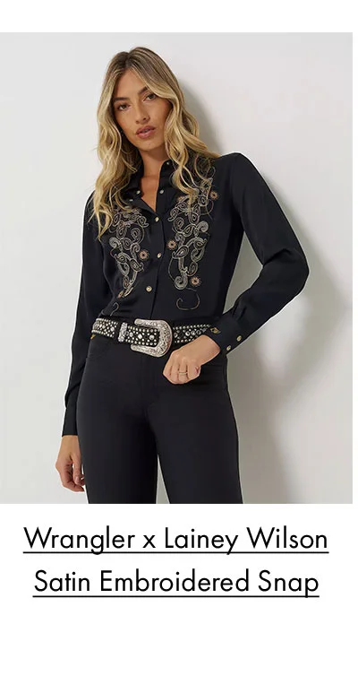 Wrangler x Lainey Wilson Satin Embroidered Snap