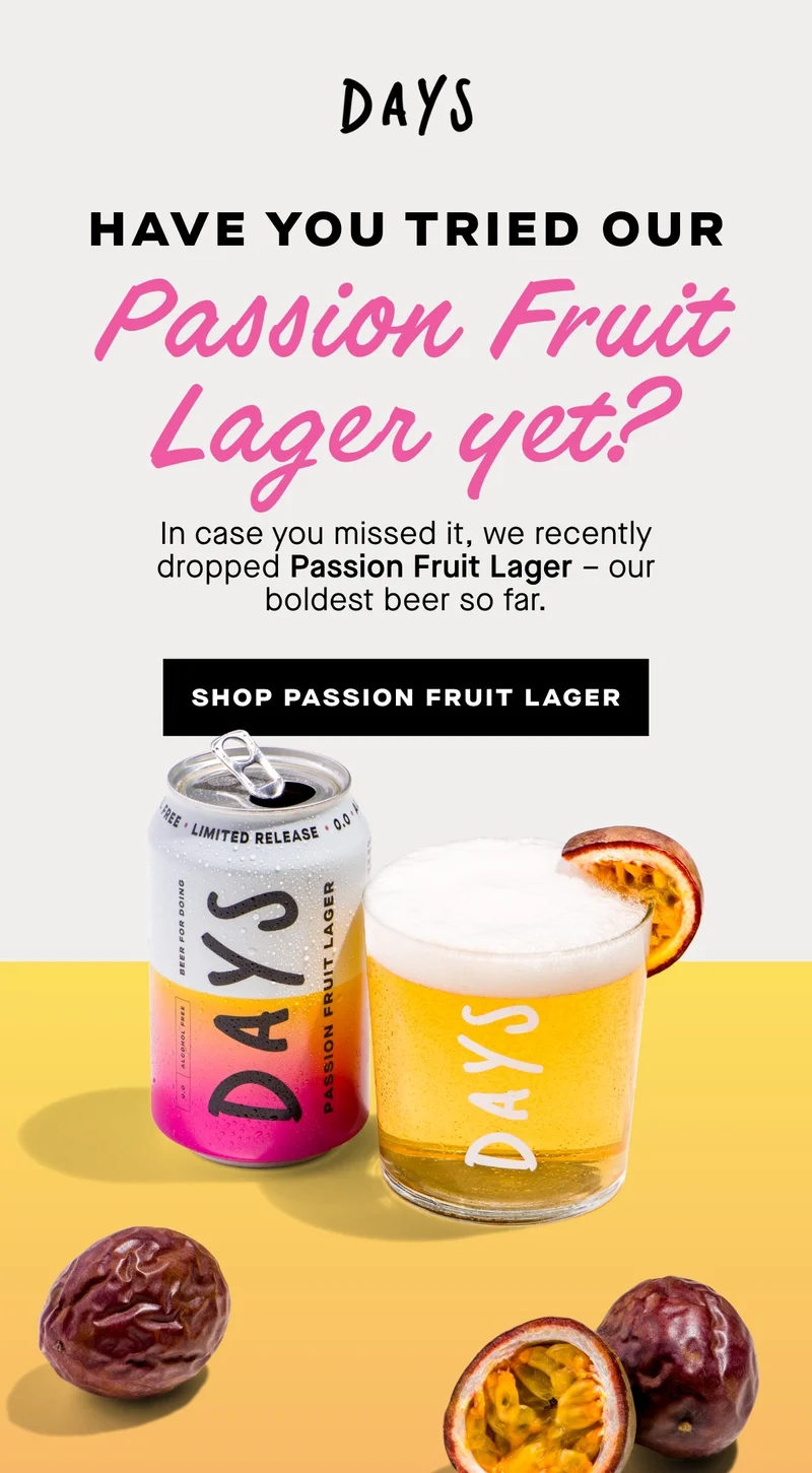 Have you tried our Passion Fruit Lager yet?