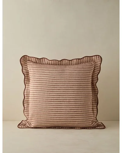 Lanie Linen Pillow by Sarah Sherman Samuel - Russet / Square