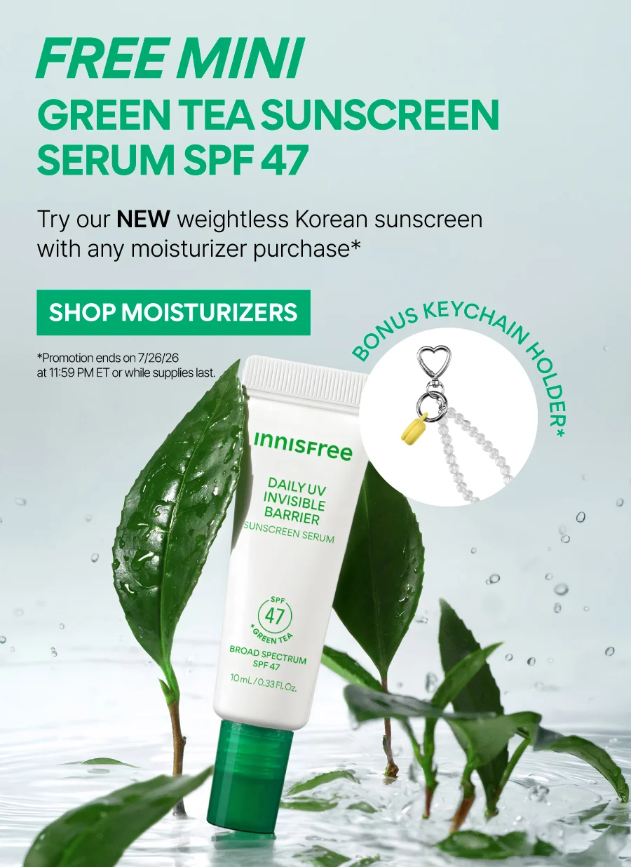 FREE MINI GREEN TEA SUNSCREEN SERUM WITH MOISTURIZER PURCHASE