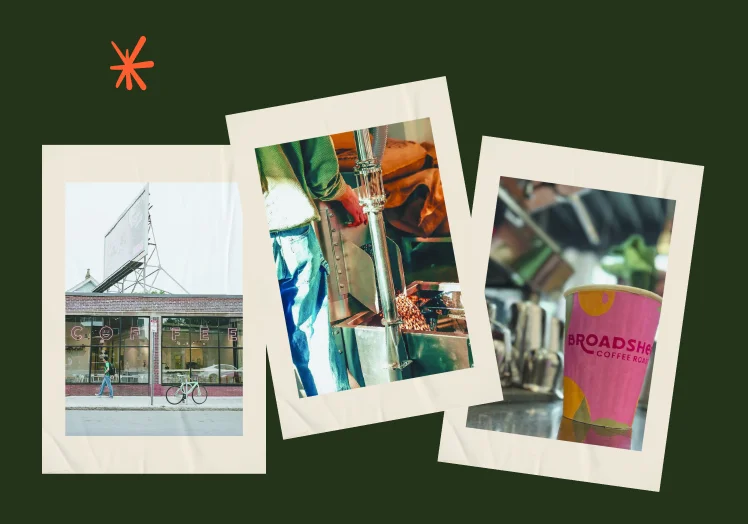 3 photos of our roasters at Broadsheet Coffee Roasters.