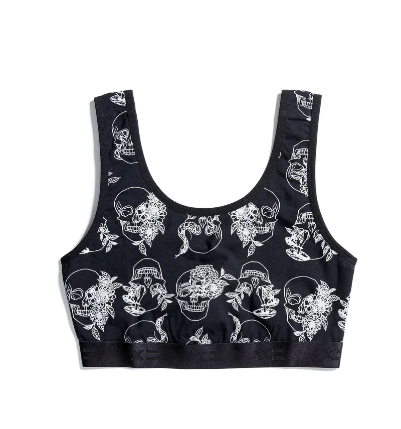 Image of Essentials Soft Bra - Skull Garden