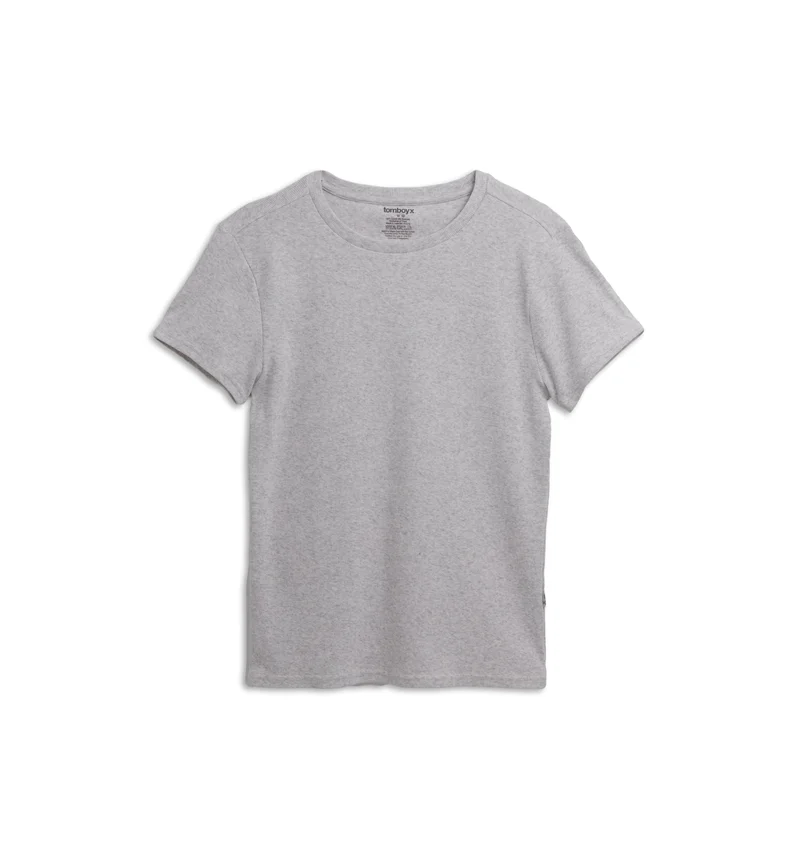 Image of Organic Cotton Rib Baby Tee - Cloud Gray